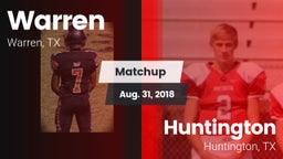 Matchup: Warren vs. Huntington  2018