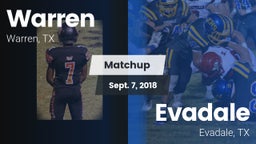 Matchup: Warren vs. Evadale  2018