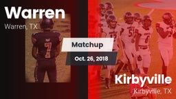 Matchup: Warren vs. Kirbyville  2018
