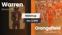 Matchup: Warren vs. Orangefield  2018