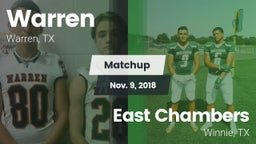 Matchup: Warren vs. East Chambers  2018
