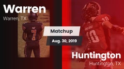 Matchup: Warren vs. Huntington  2019