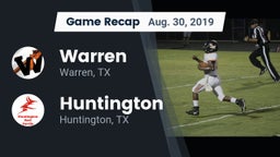 Recap: Warren  vs. Huntington  2019