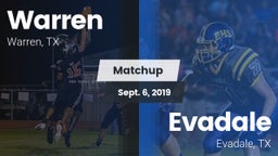 Matchup: Warren vs. Evadale  2019