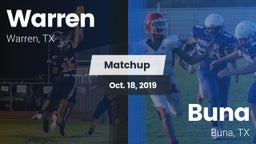 Matchup: Warren vs. Buna  2019