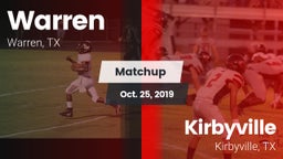 Matchup: Warren vs. Kirbyville  2019