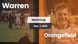 Matchup: Warren vs. Orangefield  2019