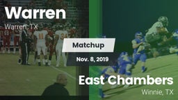 Matchup: Warren vs. East Chambers  2019