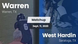 Matchup: Warren vs. West Hardin  2020
