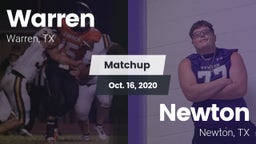 Matchup: Warren vs. Newton  2020