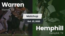 Matchup: Warren vs. Hemphill  2020