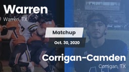 Matchup: Warren vs. Corrigan-Camden  2020