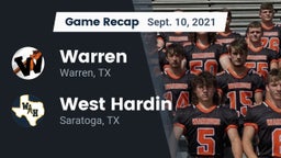 Recap: Warren  vs. West Hardin  2021