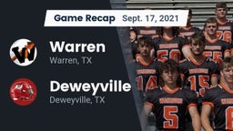 Recap: Warren  vs. Deweyville  2021