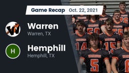Recap: Warren  vs. Hemphill  2021