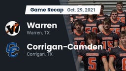 Recap: Warren  vs. Corrigan-Camden  2021