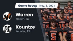 Recap: Warren  vs. Kountze  2021