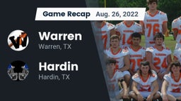 Recap: Warren  vs. Hardin  2022
