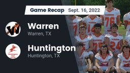 Recap: Warren  vs. Huntington  2022