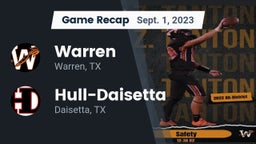 Recap: Warren  vs. Hull-Daisetta  2023