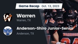 Recap: Warren  vs. Anderson-Shiro Junior-Senior  2023