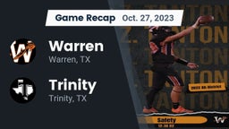 Recap: Warren  vs. Trinity  2023