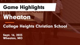 Wheaton  vs College Heights Christian School Game Highlights - Sept. 16, 2023