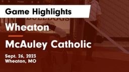 Wheaton  vs McAuley Catholic  Game Highlights - Sept. 26, 2023