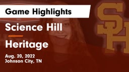Science Hill  vs Heritage  Game Highlights - Aug. 20, 2022