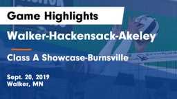 Walker-Hackensack-Akeley  vs Class A Showcase-Burnsville Game Highlights - Sept. 20, 2019