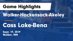 Walker-Hackensack-Akeley  vs Cass Lake-Bena Game Highlights - Sept. 19, 2019