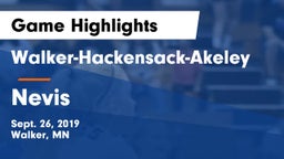 Walker-Hackensack-Akeley  vs Nevis  Game Highlights - Sept. 26, 2019
