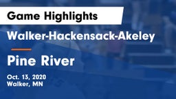 Walker-Hackensack-Akeley  vs Pine River  Game Highlights - Oct. 13, 2020
