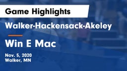 Walker-Hackensack-Akeley  vs Win E Mac Game Highlights - Nov. 5, 2020