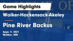 Walker-Hackensack-Akeley  vs Pine River Backus  Game Highlights - Sept. 9, 2021