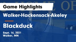 Walker-Hackensack-Akeley  vs Blackduck  Game Highlights - Sept. 16, 2021