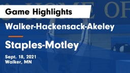 Walker-Hackensack-Akeley  vs Staples-Motley  Game Highlights - Sept. 18, 2021