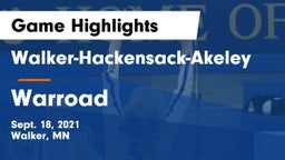 Walker-Hackensack-Akeley  vs Warroad  Game Highlights - Sept. 18, 2021