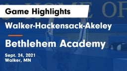 Walker-Hackensack-Akeley  vs Bethlehem Academy  Game Highlights - Sept. 24, 2021