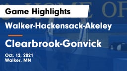 Walker-Hackensack-Akeley  vs Clearbrook-Gonvick  Game Highlights - Oct. 12, 2021