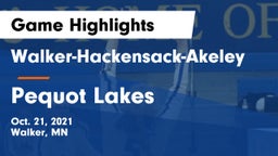 Walker-Hackensack-Akeley  vs Pequot Lakes  Game Highlights - Oct. 21, 2021