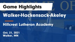 Walker-Hackensack-Akeley  vs Hillcrest Lutheran Academy Game Highlights - Oct. 21, 2021