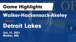 Walker-Hackensack-Akeley  vs Detroit Lakes  Game Highlights - Oct. 21, 2021