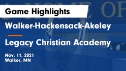 Walker-Hackensack-Akeley  vs Legacy Christian Academy Game Highlights - Nov. 11, 2021