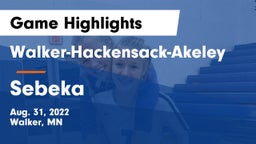 Walker-Hackensack-Akeley  vs Sebeka Game Highlights - Aug. 31, 2022