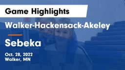 Walker-Hackensack-Akeley  vs Sebeka Game Highlights - Oct. 28, 2022
