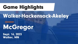 Walker-Hackensack-Akeley  vs McGregor  Game Highlights - Sept. 16, 2023