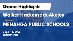 Walker-Hackensack-Akeley  vs MENAHGA PUBLIC SCHOOLS Game Highlights - Sept. 16, 2023
