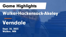 Walker-Hackensack-Akeley  vs Verndale  Game Highlights - Sept. 26, 2023