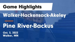 Walker-Hackensack-Akeley  vs Pine River-Backus  Game Highlights - Oct. 3, 2023